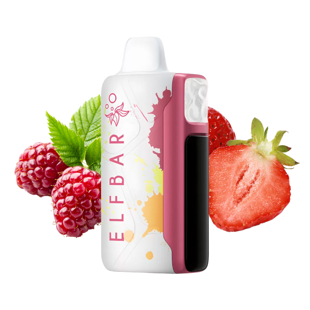 ELF BAR SOUR KING 30000 RED RASPBERRY STRAWBERRY 5%