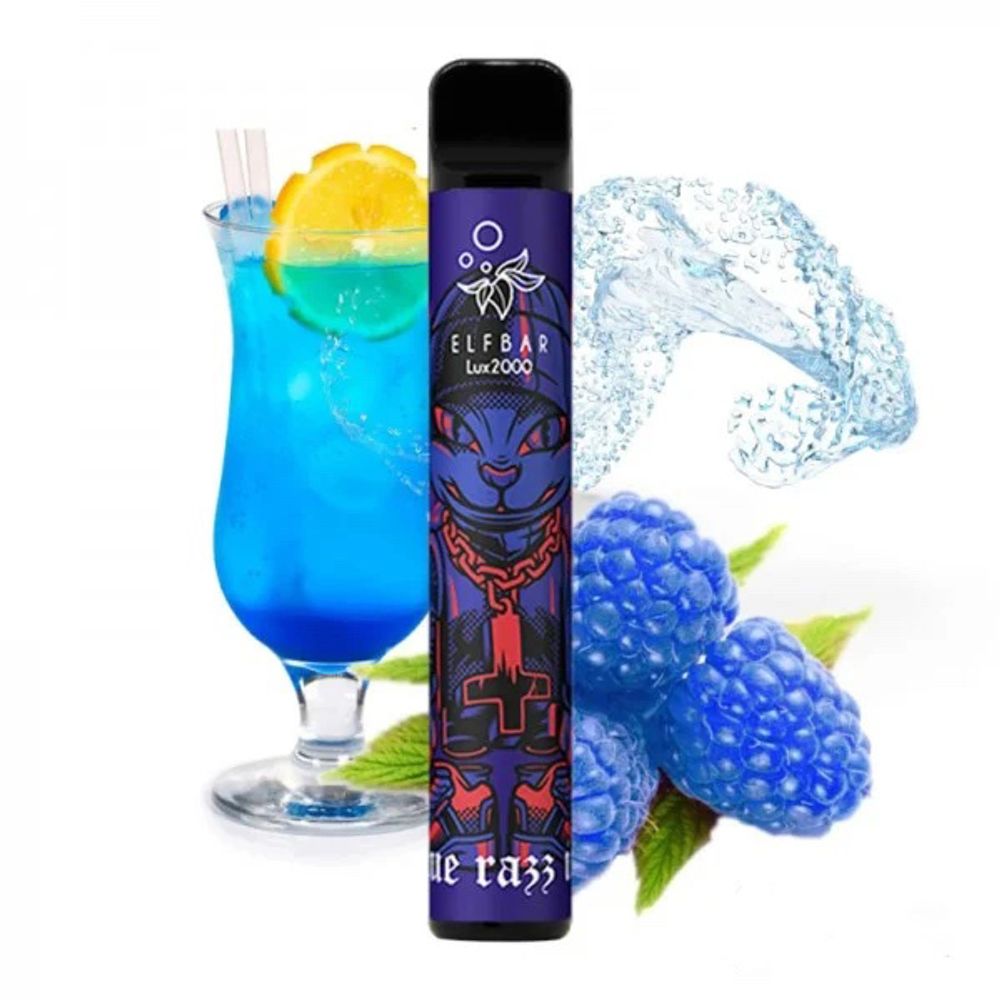 ELF BAR 2000 BLUE RAZZ ICE 