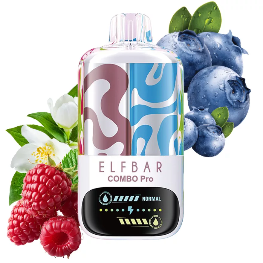 ELF BAR COMBO PRO 30000 - JASMINE RASPBERRY & BLUEBERRY ICE 5%