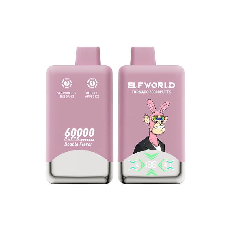 ELF WORLD 60000 DOUBLE APPLE ICE & STRAWBERRY BIG BANG 5%