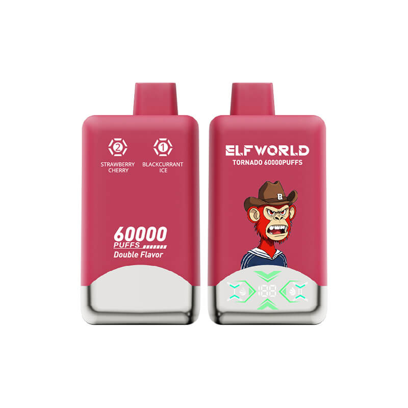 ELF WORLD 60000 BLACKCURRANT ICE & STRAWBERRY CHERRY 5%