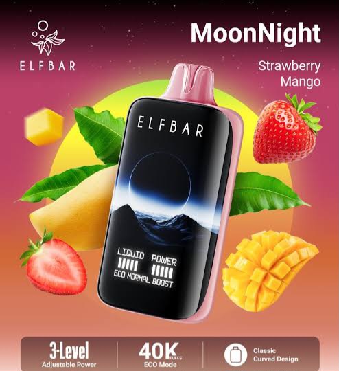 ELF BAR MOON NIGHT 40000 STRAWBERRY MANGO 5%