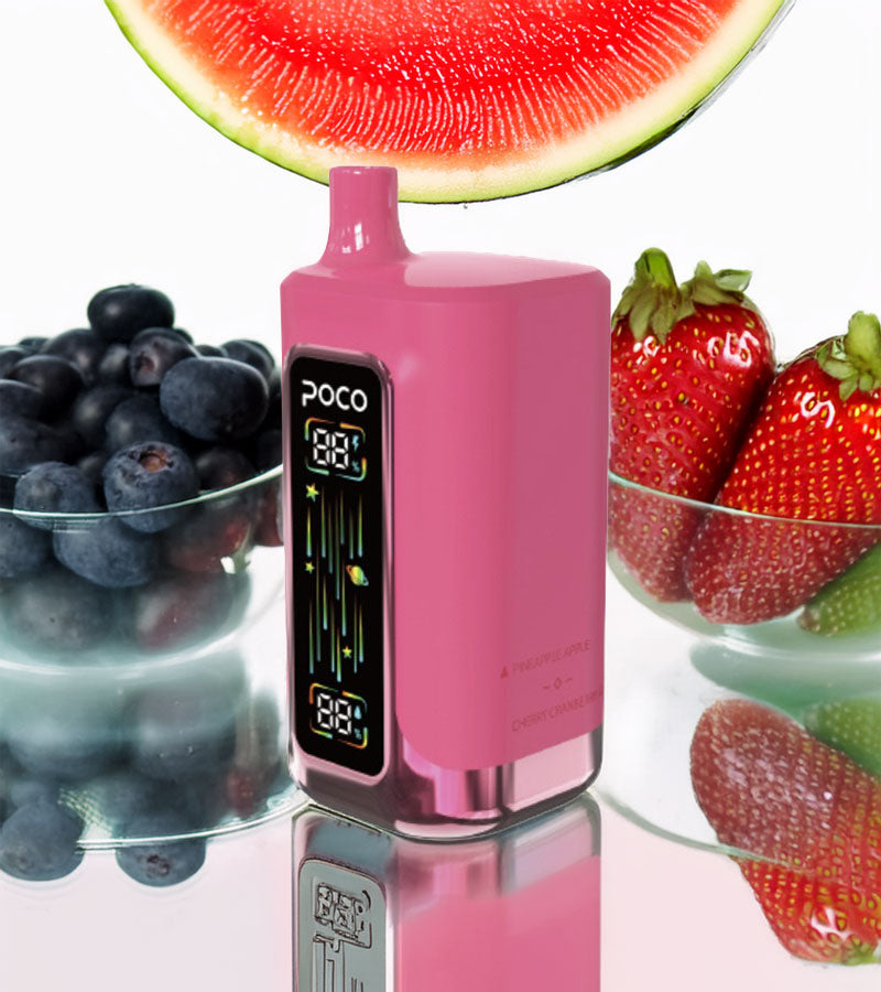 POCO FR 80000 – Strawberry Watermelon & Strawberry Raspberry Kiwi & Pineapple Apple & Cherry Cranberry 5%