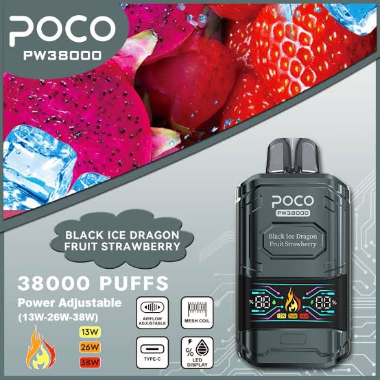 POCO 38000 BLACK ICE DRAGON FRUIT STRAWBERRY 5%