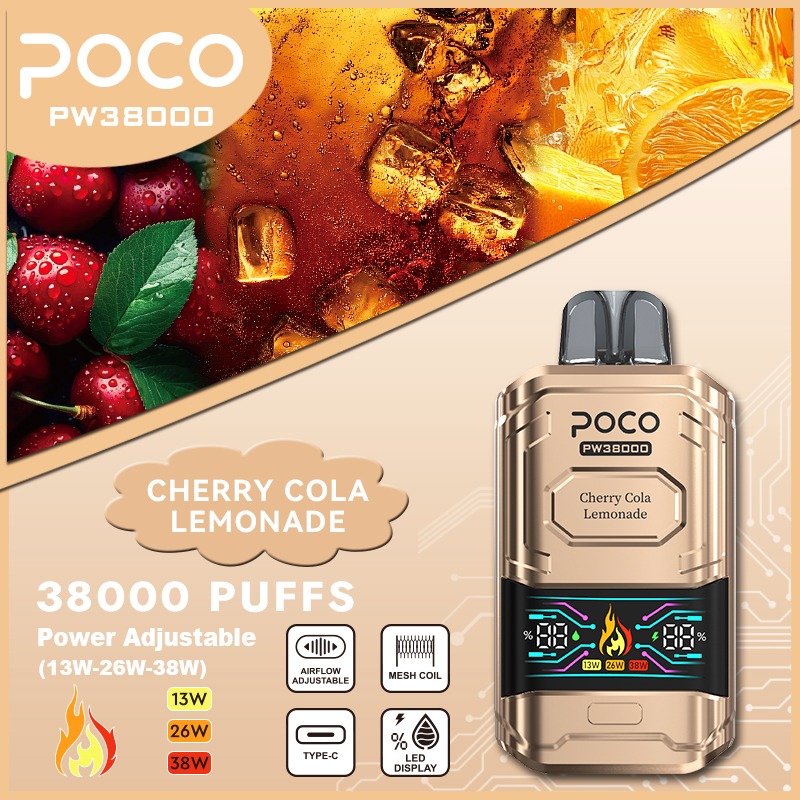 POCO 38000 CHERRY COLA LEMONADE 5%