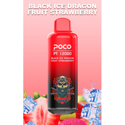 POCO BLACK ICE DRAGON FRUIT STRAWBERRY PT12000 5%