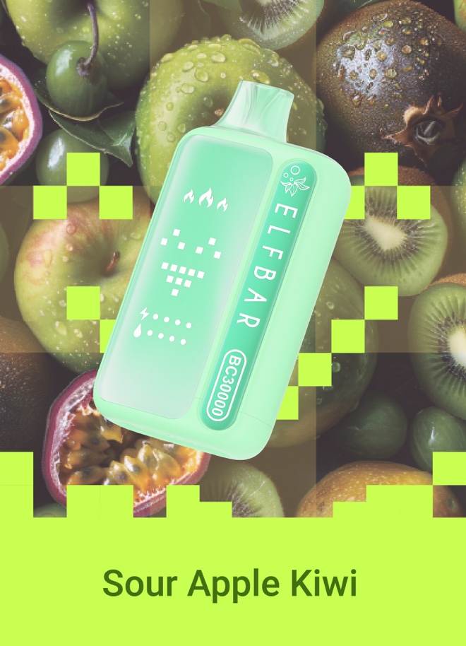 ELF BAR BC30000 SOUR APPLE KIWI 5%